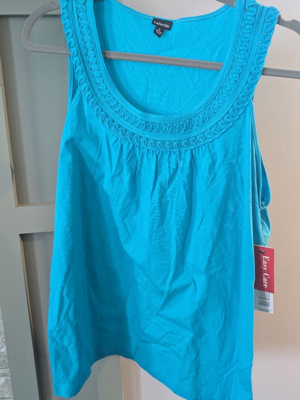 Rafaella Aqua Sleeveless Top - NWT - Size L
